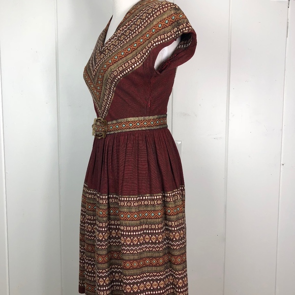 Vintage Embroidered Boho Folk Dress sz: sml - Picture 6 of 8